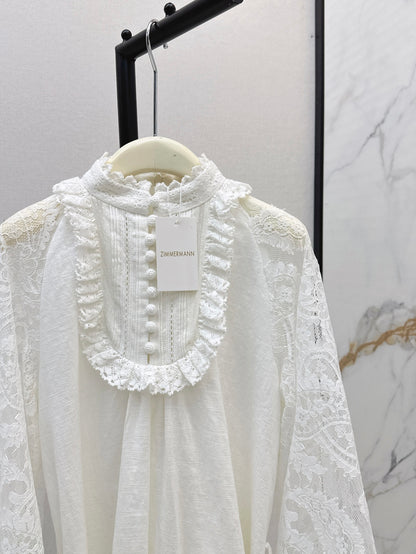 Zimm 25ss lace linen dress