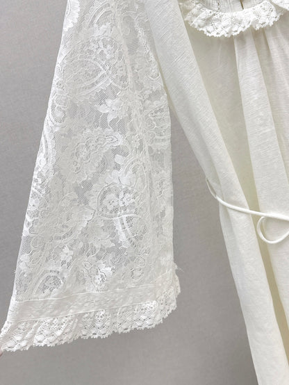 Zimm 25ss lace linen dress