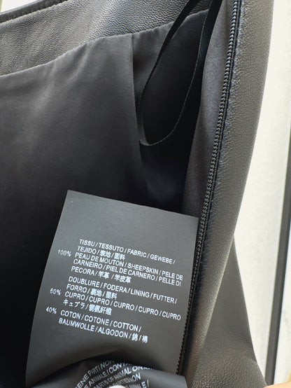 Chan 25fw leather skirt