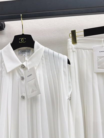 Chan 25ss pleated suit