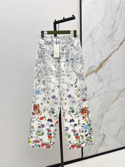 Guc 25fw printed jeans