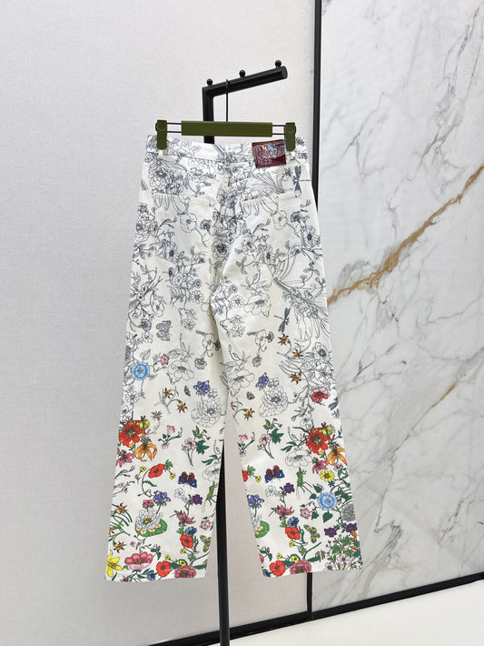 Guc 25fw printed jeans