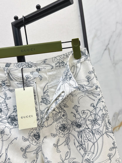 Guc 25fw printed jeans