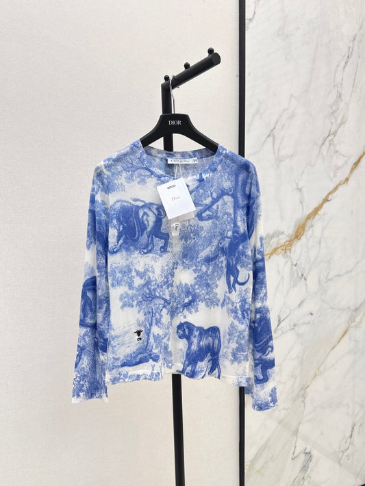 CD 25fw printed knit shirt