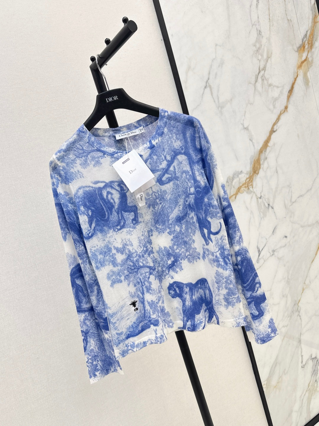 CD 25fw printed knit shirt