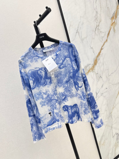 CD 25fw printed knit shirt