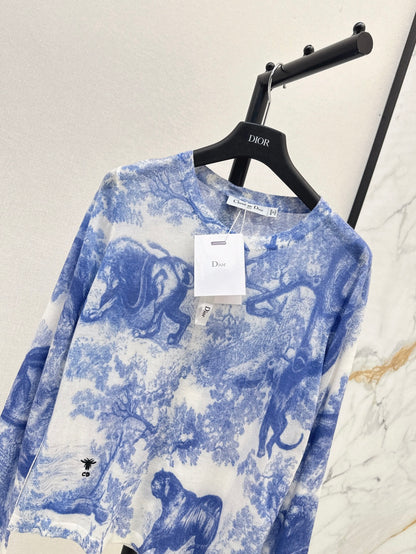 CD 25fw printed knit shirt