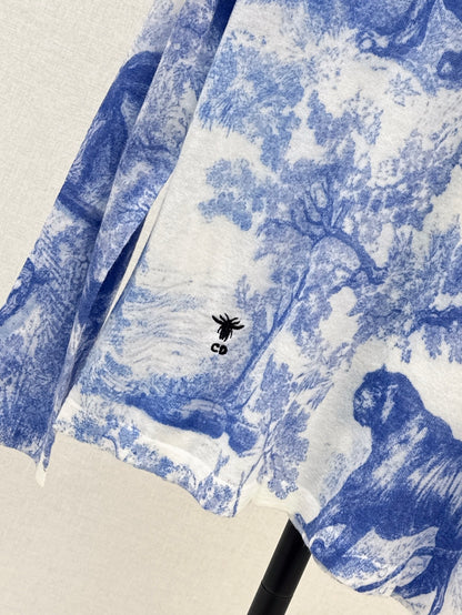 CD 25fw printed knit shirt