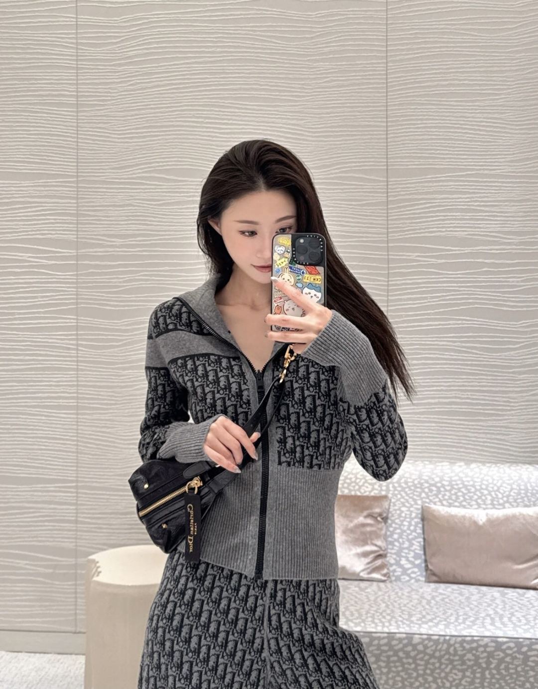 CD 25fw oblique reversible jacket