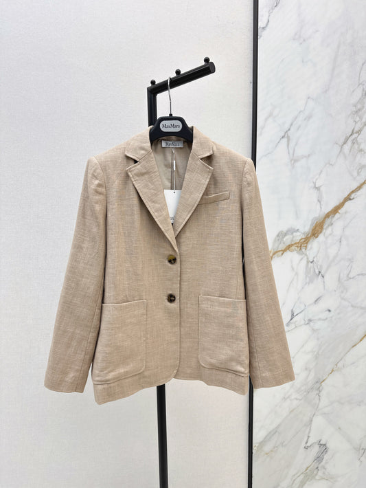 Max 25fw linen blazer