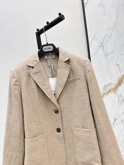 Max 25fw linen blazer