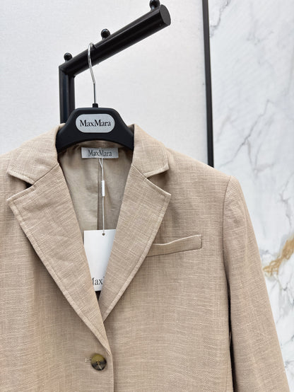 Max 25fw linen blazer