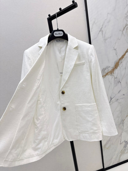 Max 25fw linen blazer