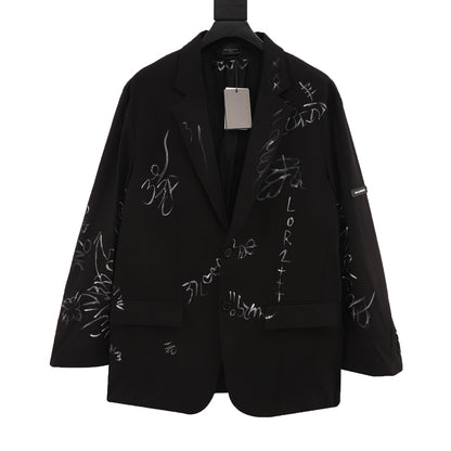 balen printed blazer