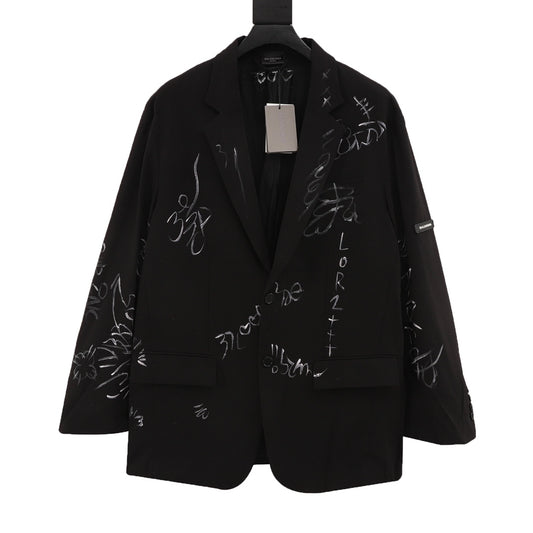 balen printed blazer