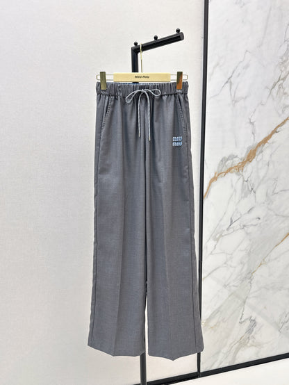 Miu 25fw drawstring pants