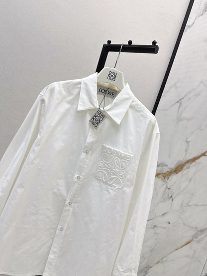 Loe 25fw embroidered shirt