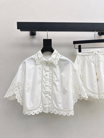 Zimm 25ss embroidered shirt
