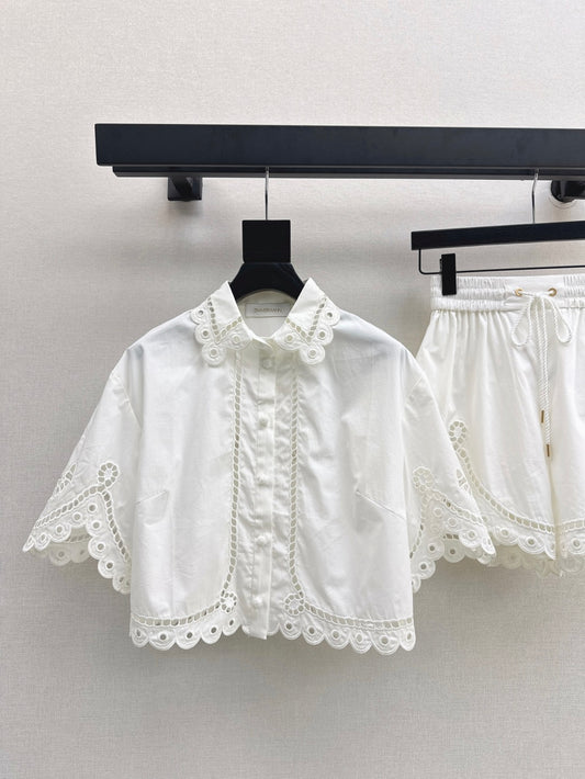 Zimm 25ss embroidered shirt