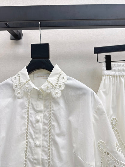Zimm 25ss embroidered shirt
