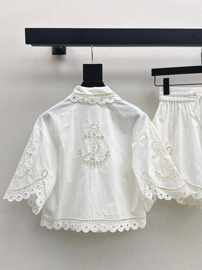 Zimm 25ss embroidered shirt