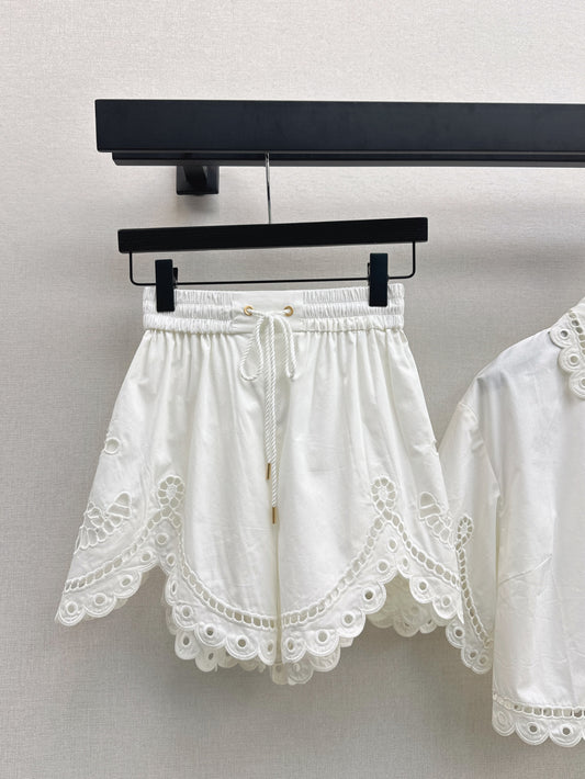 Zimm 25ss embroidered short
