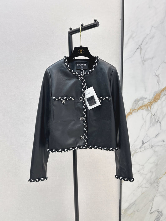 Chan 25fw leather jacket