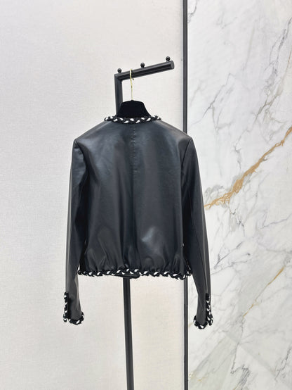 Chan 25fw leather jacket