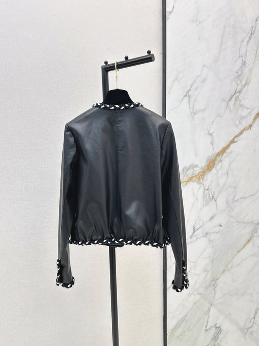 Chan 25fw leather jacket