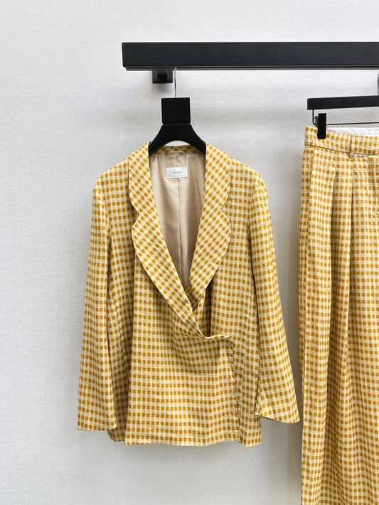 Row 25fw linen blazer