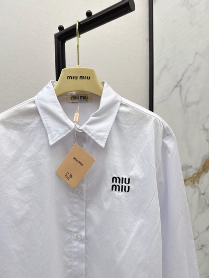 Miu 25fw embroidered shirt