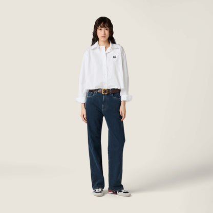Miu 25fw embroidered shirt