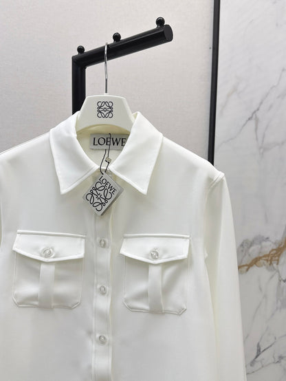 Loe 25fw embroidered shirt