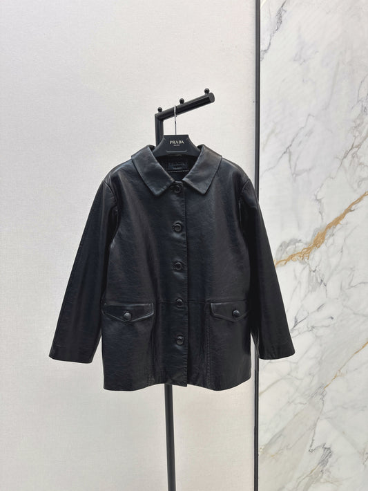 Pra 25fw leather jacket