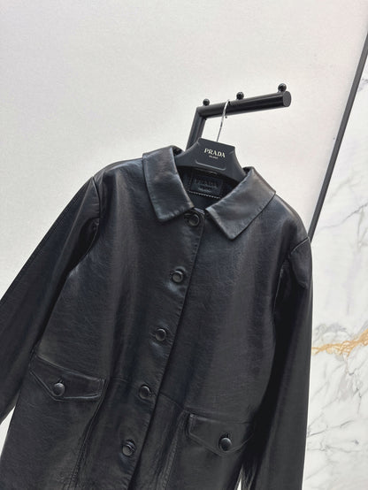 Pra 25fw leather jacket