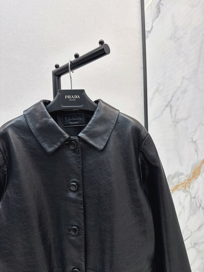 Pra 25fw leather jacket