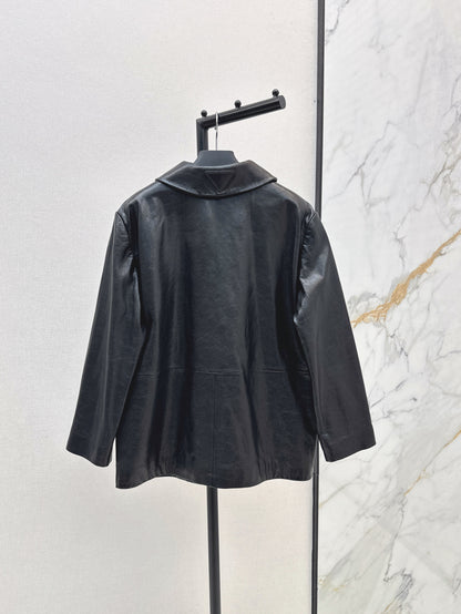 Pra 25fw leather jacket