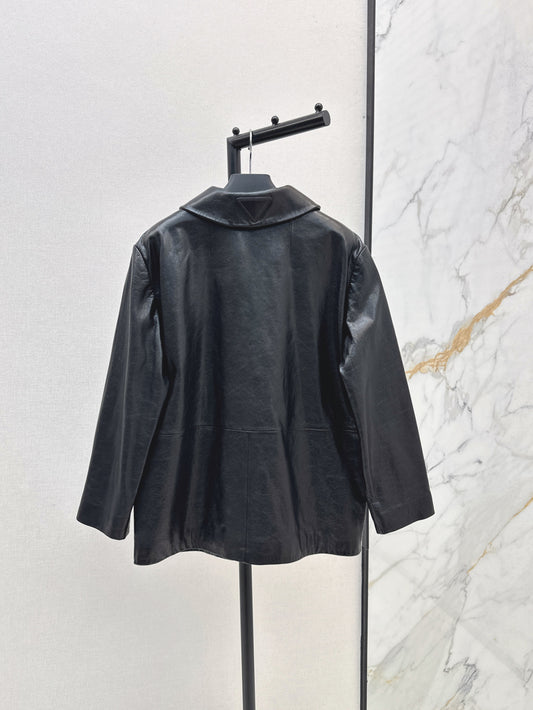 Pra 25fw leather jacket