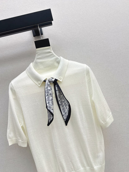CD 25fw scarf knitted shirt