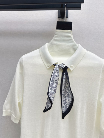 CD 25fw scarf knitted shirt