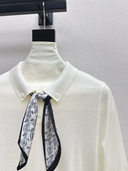 CD 25fw scarf knitted shirt