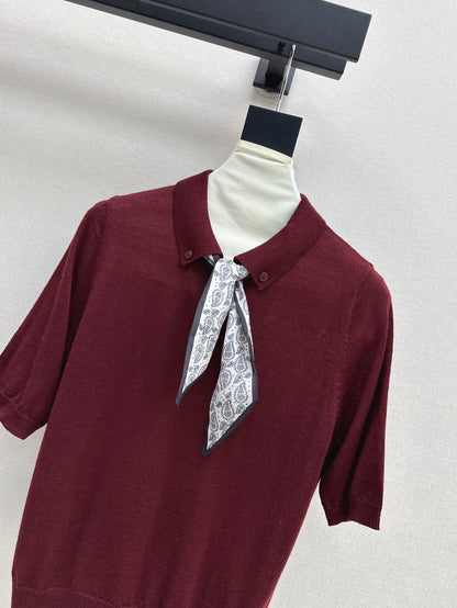 CD 25fw scarf knitted shirt