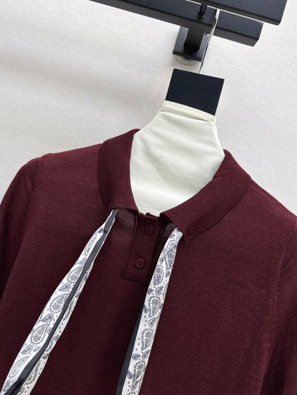 CD 25fw scarf knitted shirt
