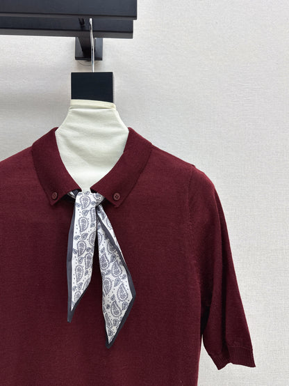 CD 25fw scarf knitted shirt