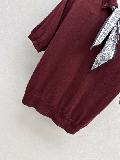 CD 25fw scarf knitted shirt