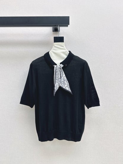 CD 25fw scarf knitted shirt