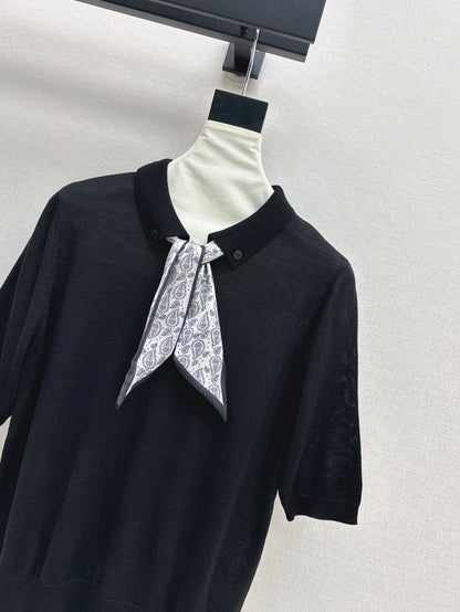 CD 25fw scarf knitted shirt