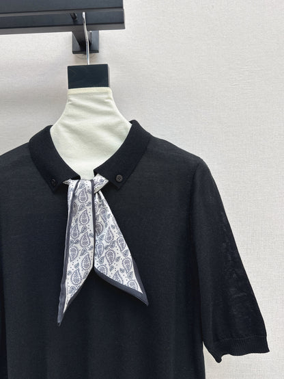 CD 25fw scarf knitted shirt