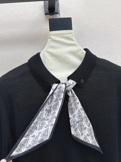 CD 25fw scarf knitted shirt