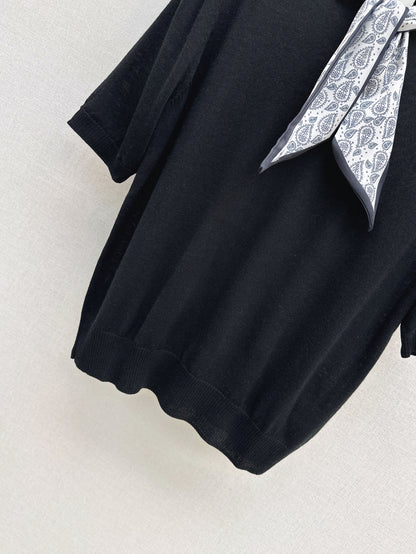 CD 25fw scarf knitted shirt